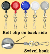 Retractable Reels With Metal Swivel Hooks